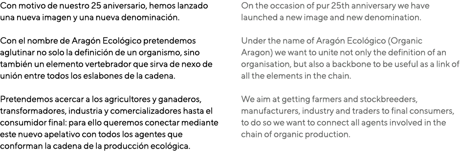 Con motivo de nuestro 25 aniversario, hemos lanzado una nueva imagen y una nueva denominación   Con el nombre de Arag   