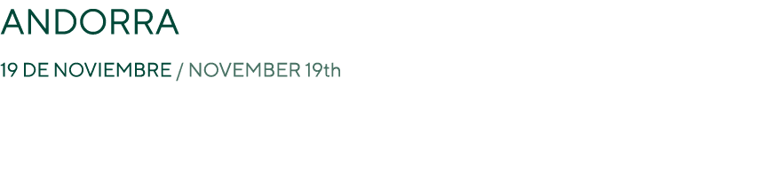 Andorra 19 de noviembre   November 19th 