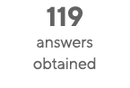 119 answers obtained