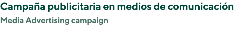 Campaña publicitaria en medios de comunicación Media Advertising campaign