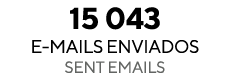 15 043 E-mails enviados SENT EMAILS 