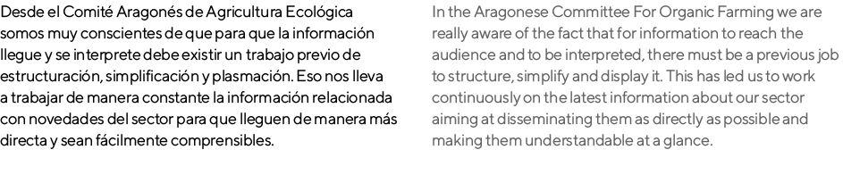 Desde el Comité Aragonés de Agricultura Ecológica somos muy conscientes de que para que la información llegue y se in   