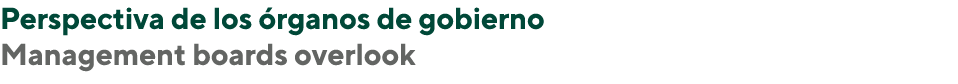 Perspectiva de los órganos de gobierno Management boards overlook
