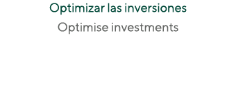 Optimizar las inversiones Optimise investments