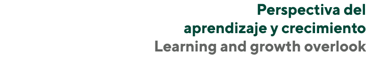 Perspectiva del aprendizaje y crecimiento Learning and growth overlook