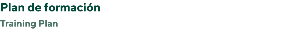 Plan de formación Training Plan  