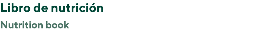 Libro de nutrición Nutrition book  