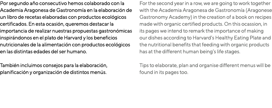 Por segundo año consecutivo hemos colaborado con la Academia Aragonesa de Gastronomía en la elaboración de un libro d   