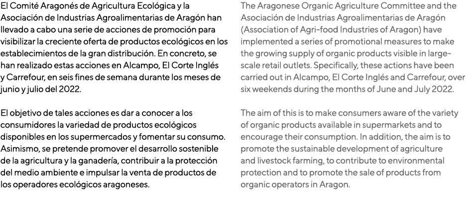 El Comit Aragon s de Agricultura Ecol gica y la Asociaci n de Industrias Agroalimentarias de Arag n han llevado a ca...