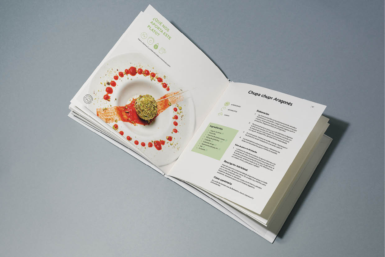 Mid fold book mockup with floral illustration