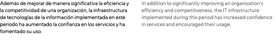 Adem s de mejorar de manera significativa la eficiencia y la competitividad de una organizaci n, la infraestructura d...