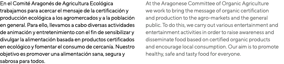 En el Comit Aragon s de Agricultura Ecol gica trabajamos para acercar el mensaje de la certificaci n y producci n ec...