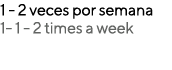 1 2 veces por semana 1 1 2 times a week