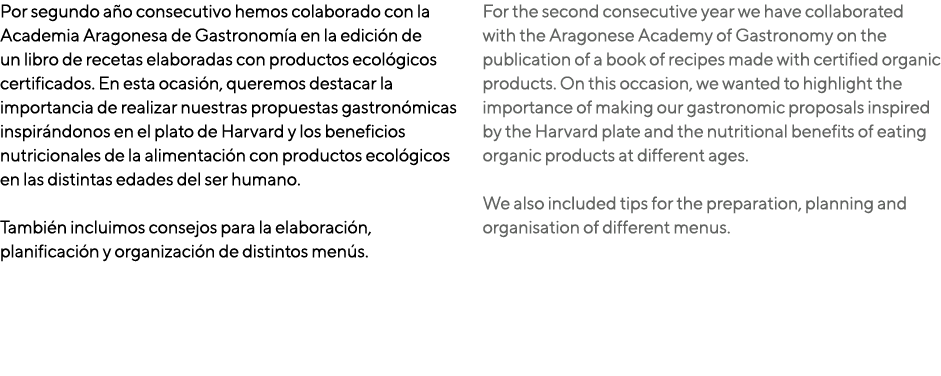 Por segundo a o consecutivo hemos colaborado con la Academia Aragonesa de Gastronom a en la edici n de un libro de re...