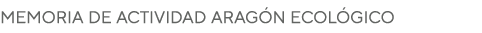 memoria de actividad arag n ecol gico
