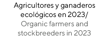 Agricultores y ganaderos ecol gicos en 2023/ Organic farmers and stockbreeders in 2023