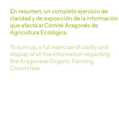  En resumen, un completo ejercicio de claridad y de exposici n de la informaci n que afecta al Comit Aragon s de Agr...